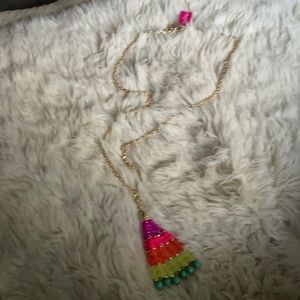Lily Pulitzer statement bold / colorful tassel necklace- NWT- gorgeous!
